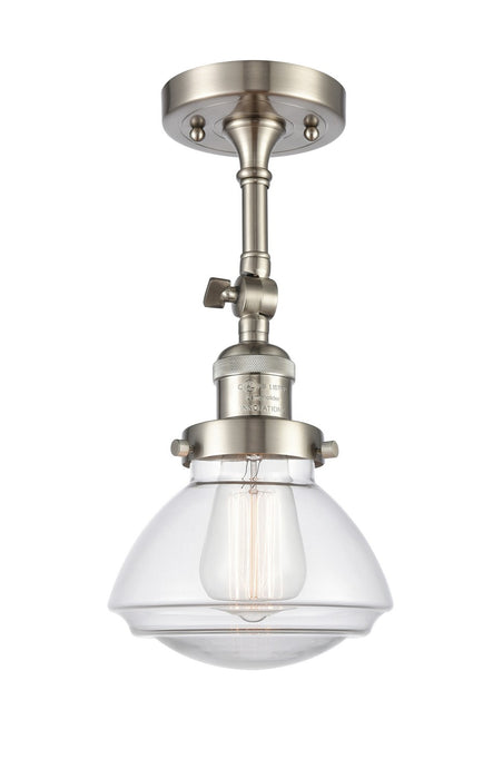 Innovations 201F-SN-G322-LED LED Semi-Flush Mount, Brushed Satin Nickel