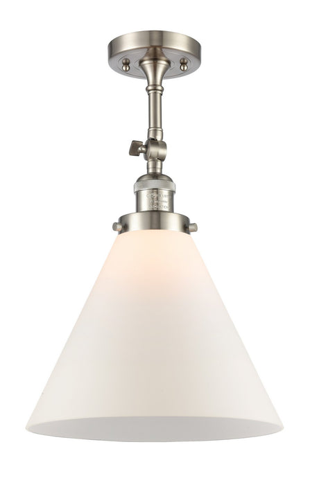 Innovations 201F-SN-G41-L-LED LED Semi-Flush Mount, Brushed Satin Nickel