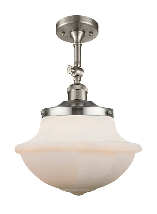 Innovations 201F-SN-G541 One Light Semi-Flush Mount, Brushed Satin Nickel