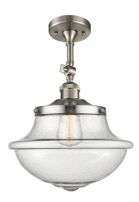 Innovations 201F-SN-G544 One Light Semi-Flush Mount, Brushed Satin Nickel