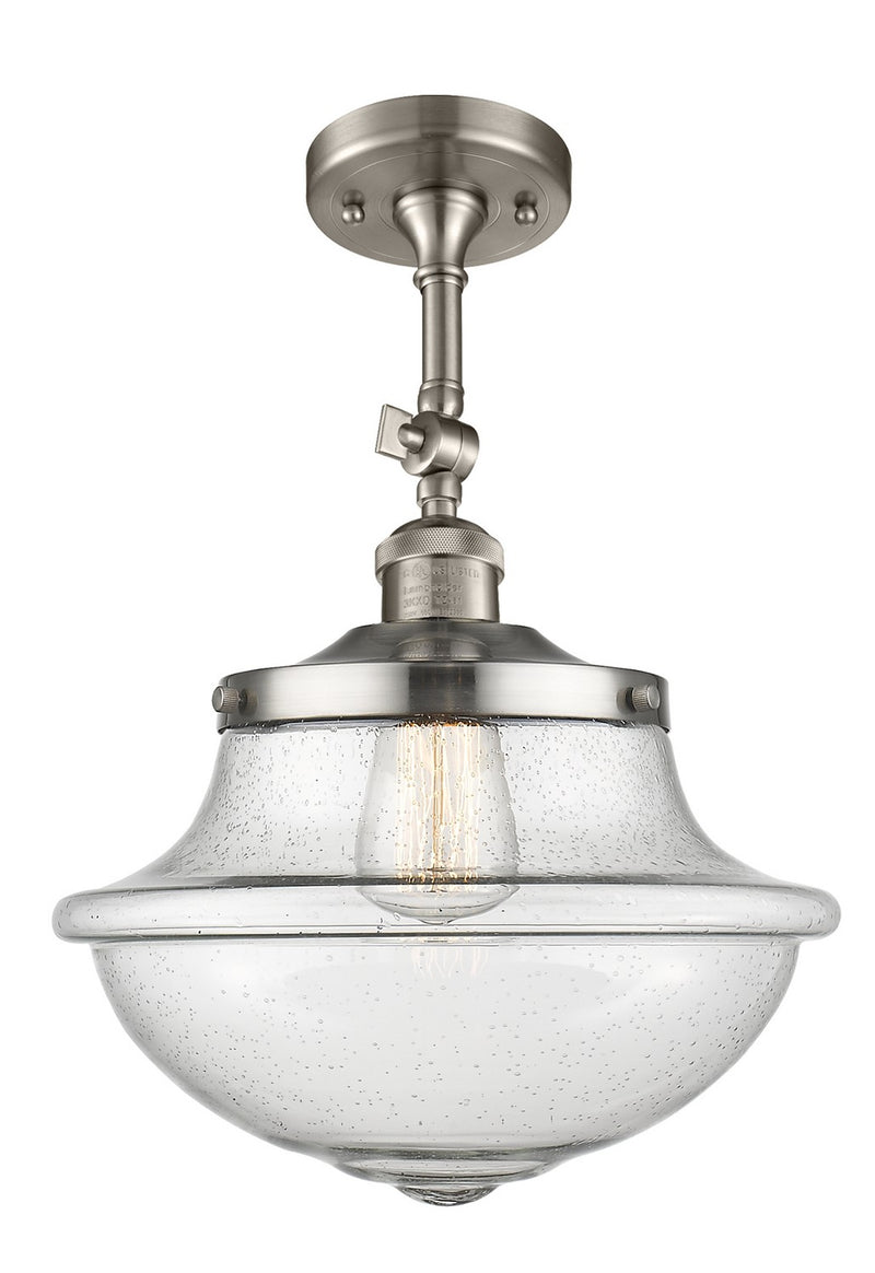 Innovations 201F-SN-G544-LED LED Semi-Flush Mount, Brushed Satin Nickel