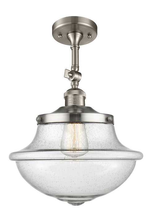 Innovations 201F-SN-G544-LED LED Semi-Flush Mount, Brushed Satin Nickel
