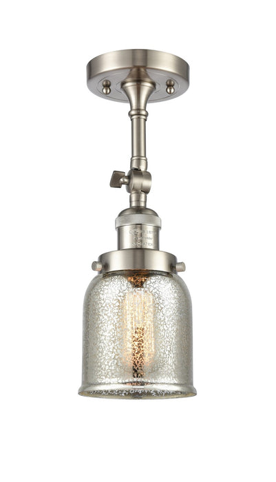 Innovations 201F-SN-G58 One Light Semi-Flush Mount, Brushed Satin Nickel