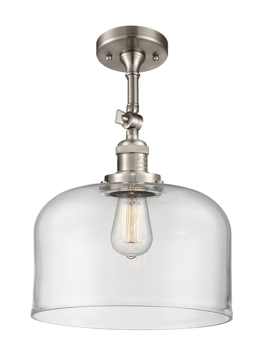 Innovations 201F-SN-G72-L One Light Semi-Flush Mount, Brushed Satin Nickel