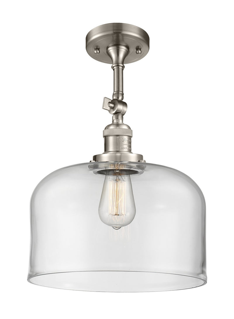 Innovations 201F-SN-G72-L-LED LED Semi-Flush Mount, Brushed Satin Nickel