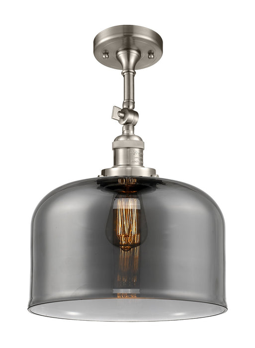Innovations 201F-SN-G73-L One Light Semi-Flush Mount, Brushed Satin Nickel
