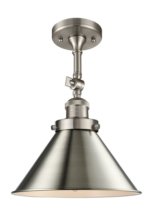Innovations 201F-SN-M10-SN-LED LED Semi-Flush Mount, Brushed Satin Nickel