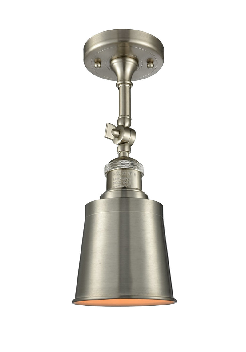 Innovations 201F-SN-M9-SN-LED LED Semi-Flush Mount, Brushed Satin Nickel