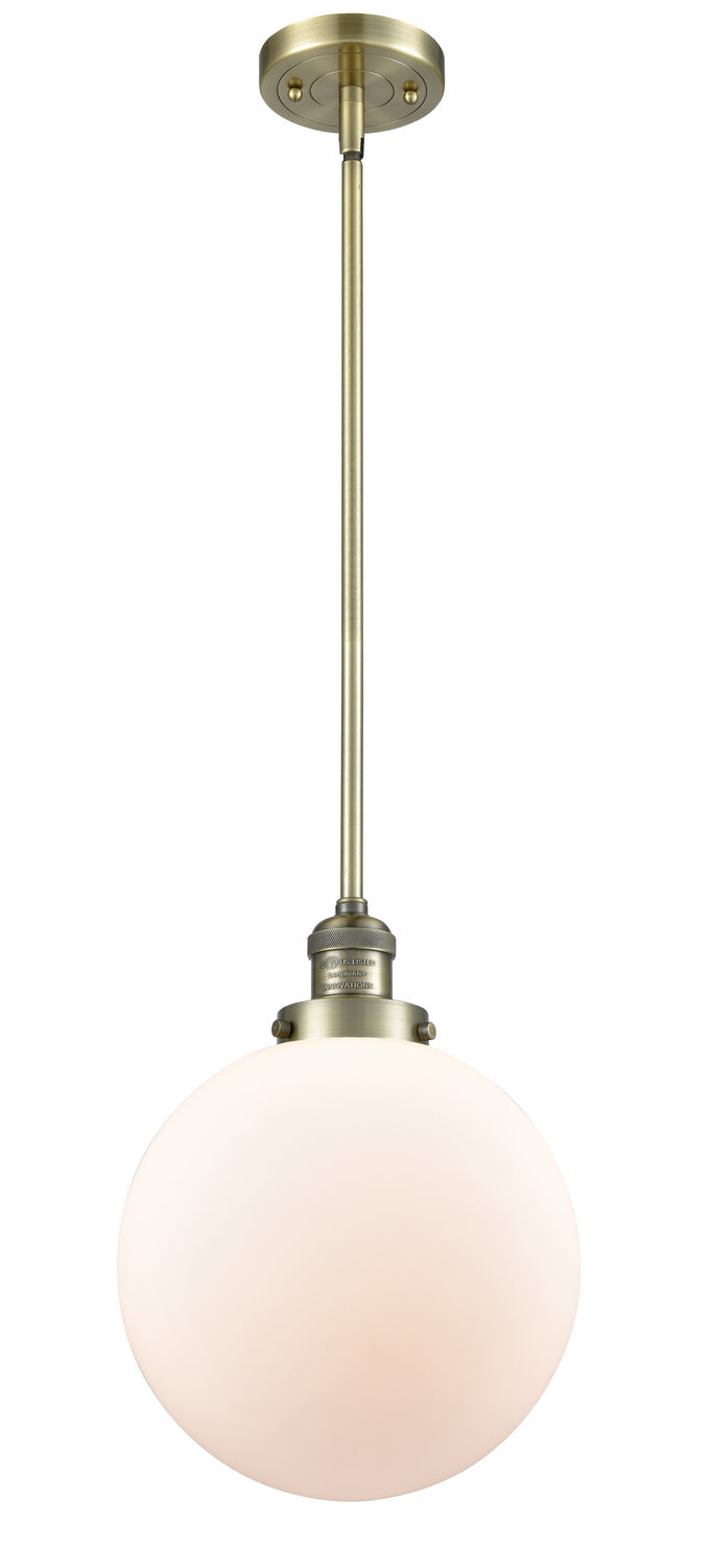 Innovations 201S-AB-G201-10 One Light Mini Pendant, Antique Brass