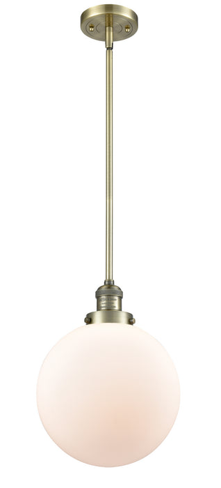Innovations 201S-AB-G201-10 One Light Mini Pendant, Antique Brass