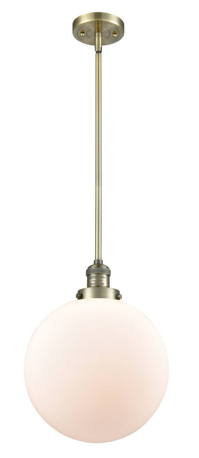 Innovations 201S-AB-G201-12 One Light Mini Pendant, Antique Brass