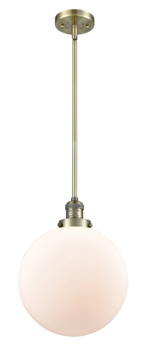 Innovations 201S-AB-G201-12 One Light Mini Pendant, Antique Brass