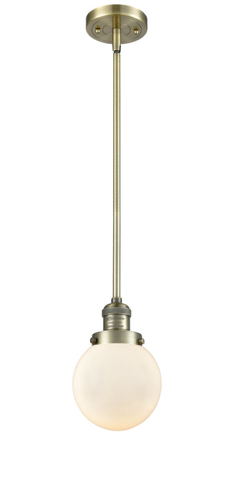 Innovations 201S-AB-G201-6-LED LED Mini Pendant, Antique Brass