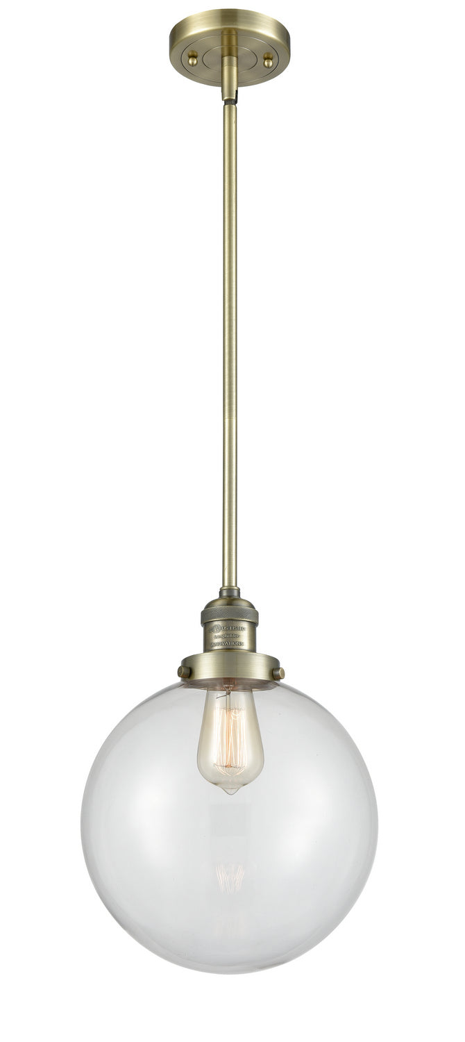 Innovations 201S-AB-G202-10 One Light Mini Pendant, Antique Brass