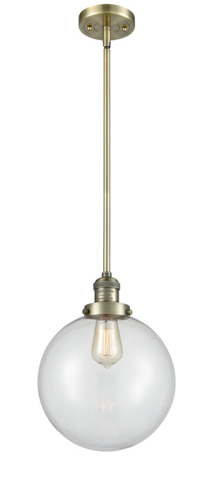 Innovations 201S-AB-G202-10 One Light Mini Pendant, Antique Brass