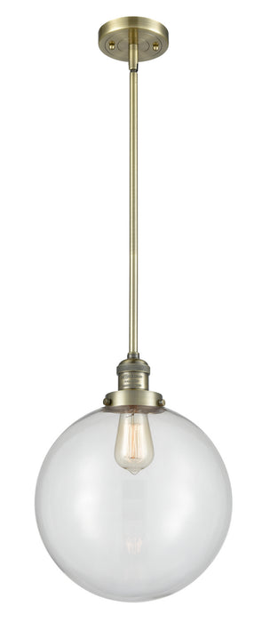 Innovations 201S-AB-G202-12 One Light Mini Pendant, Antique Brass