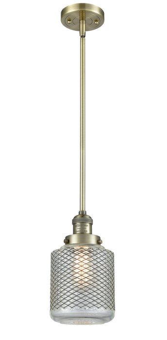 Innovations 201S-AB-G262 One Light Mini Pendant, Antique Brass