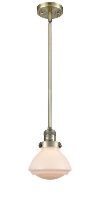 Innovations 201S-AB-G321 One Light Mini Pendant, Antique Brass