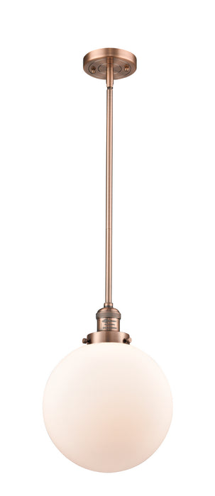 Innovations 201S-AC-G201-10 One Light Mini Pendant, Antique Copper