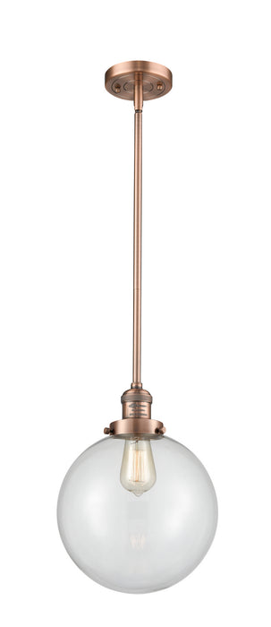 Innovations 201S-AC-G202-10 One Light Mini Pendant, Antique Copper
