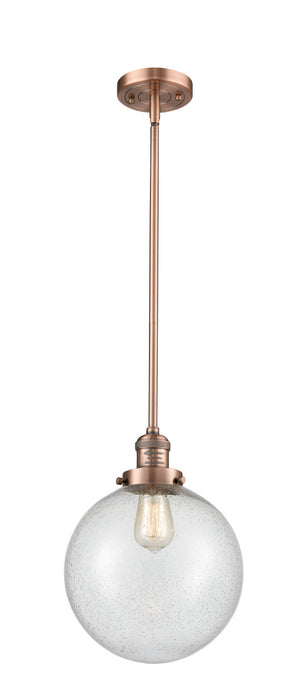 Innovations 201S-AC-G204-10 One Light Mini Pendant, Antique Copper