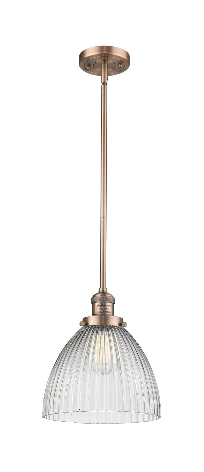 Innovations 201S-AC-G222 One Light Mini Pendant, Antique Copper