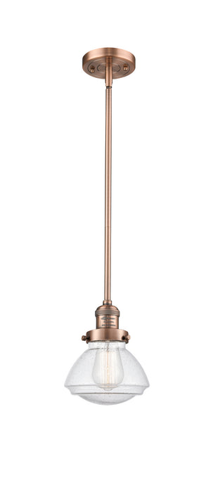 Innovations 201S-AC-G324 One Light Mini Pendant, Antique Copper