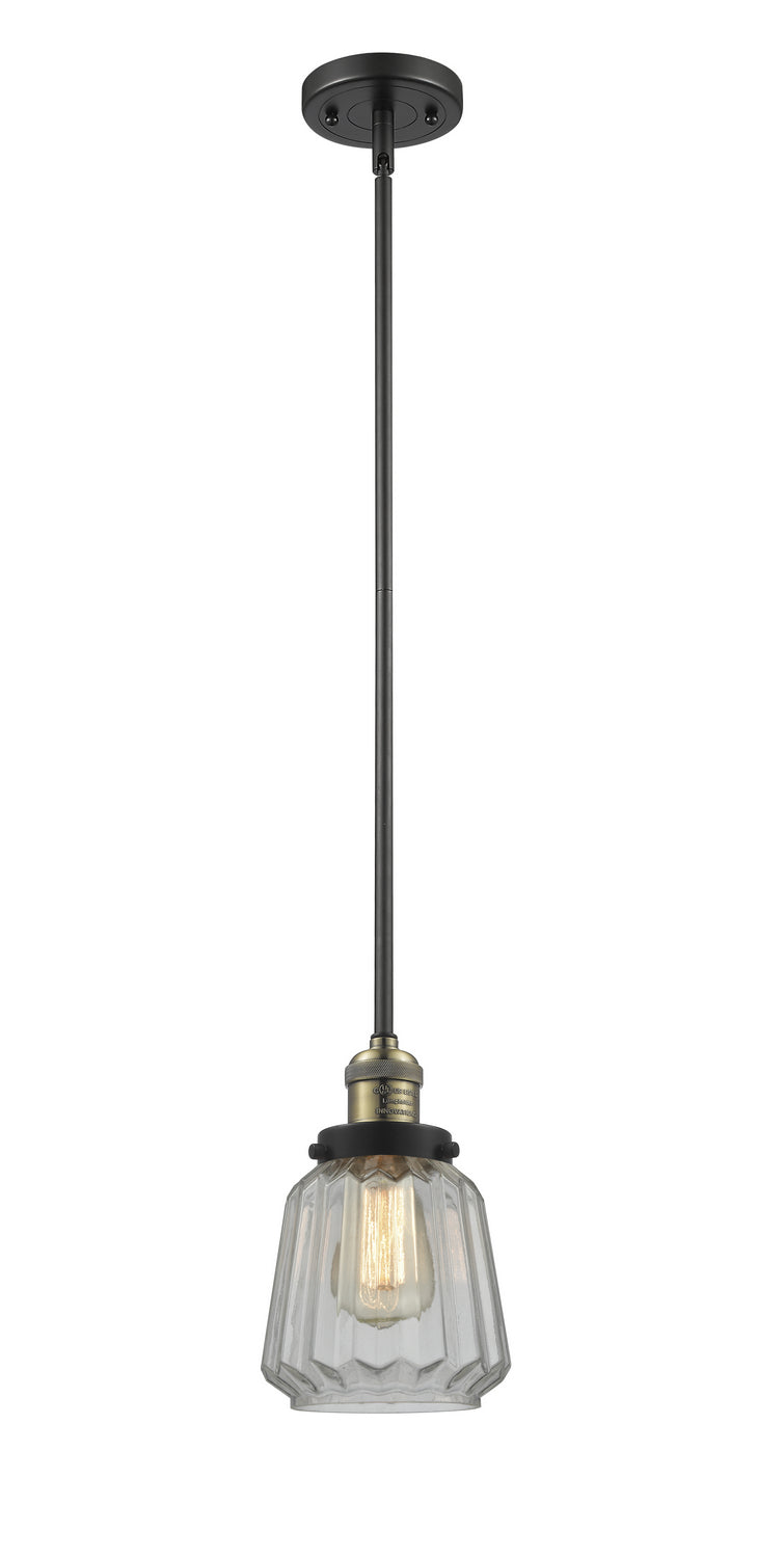 Innovations 201S-BAB-G142 One Light Mini Pendant, Black Antique Brass