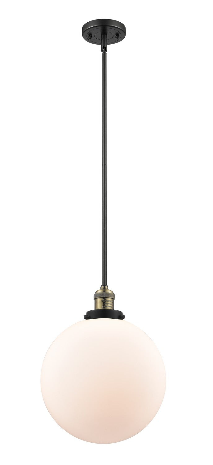 Innovations 201S-BAB-G201-12-LED LED Mini Pendant, Black Antique Brass
