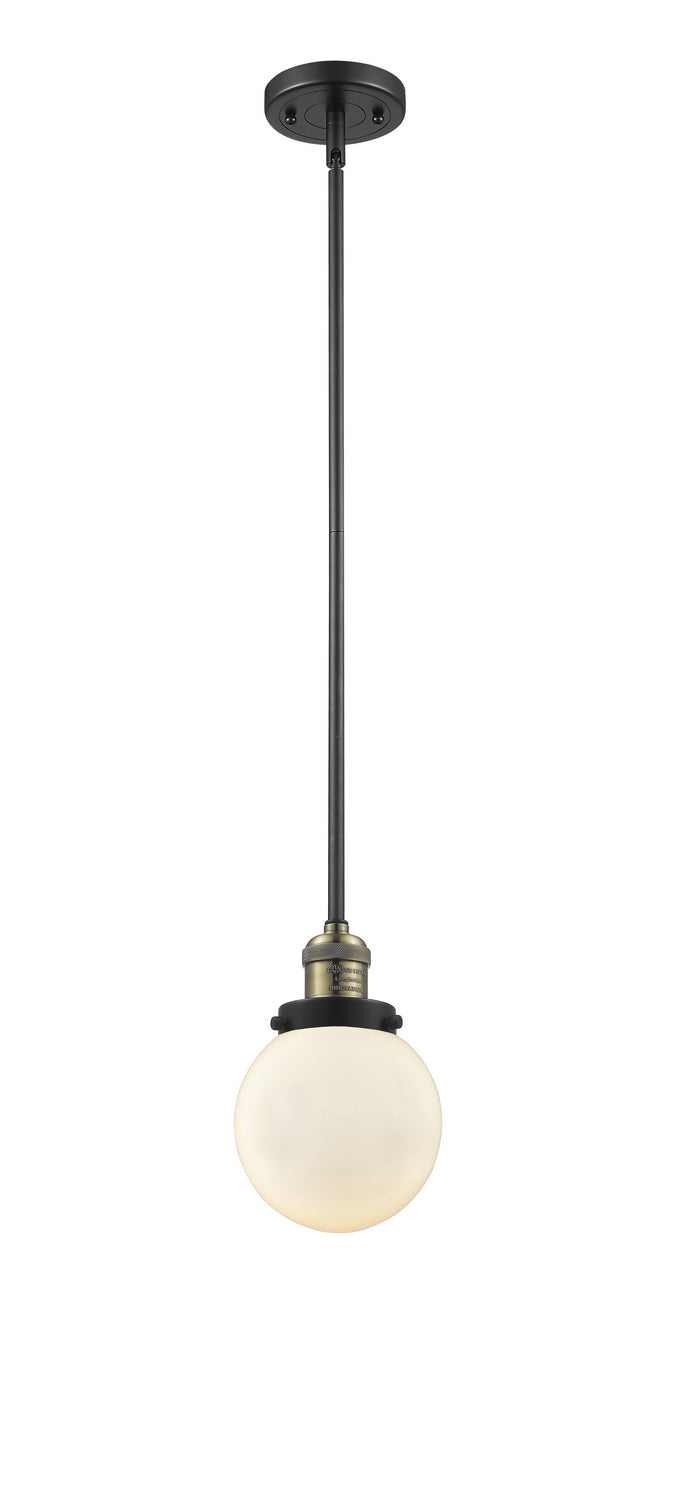 Innovations 201S-BAB-G201-6-LED LED Mini Pendant, Black Antique Brass