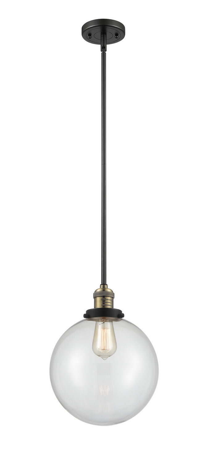 Innovations 201S-BAB-G202-10 One Light Mini Pendant, Black Antique Brass