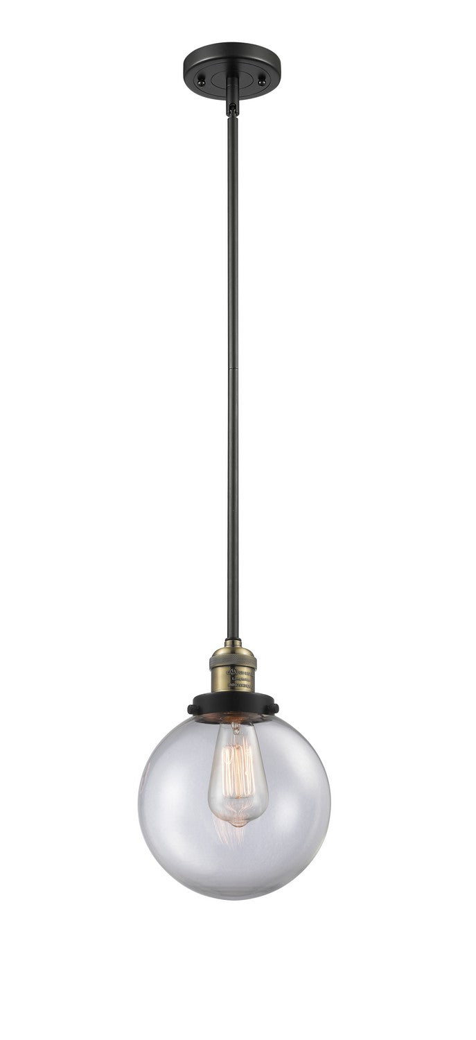 Innovations 201S-BAB-G202-8-LED LED Mini Pendant, Black Antique Brass