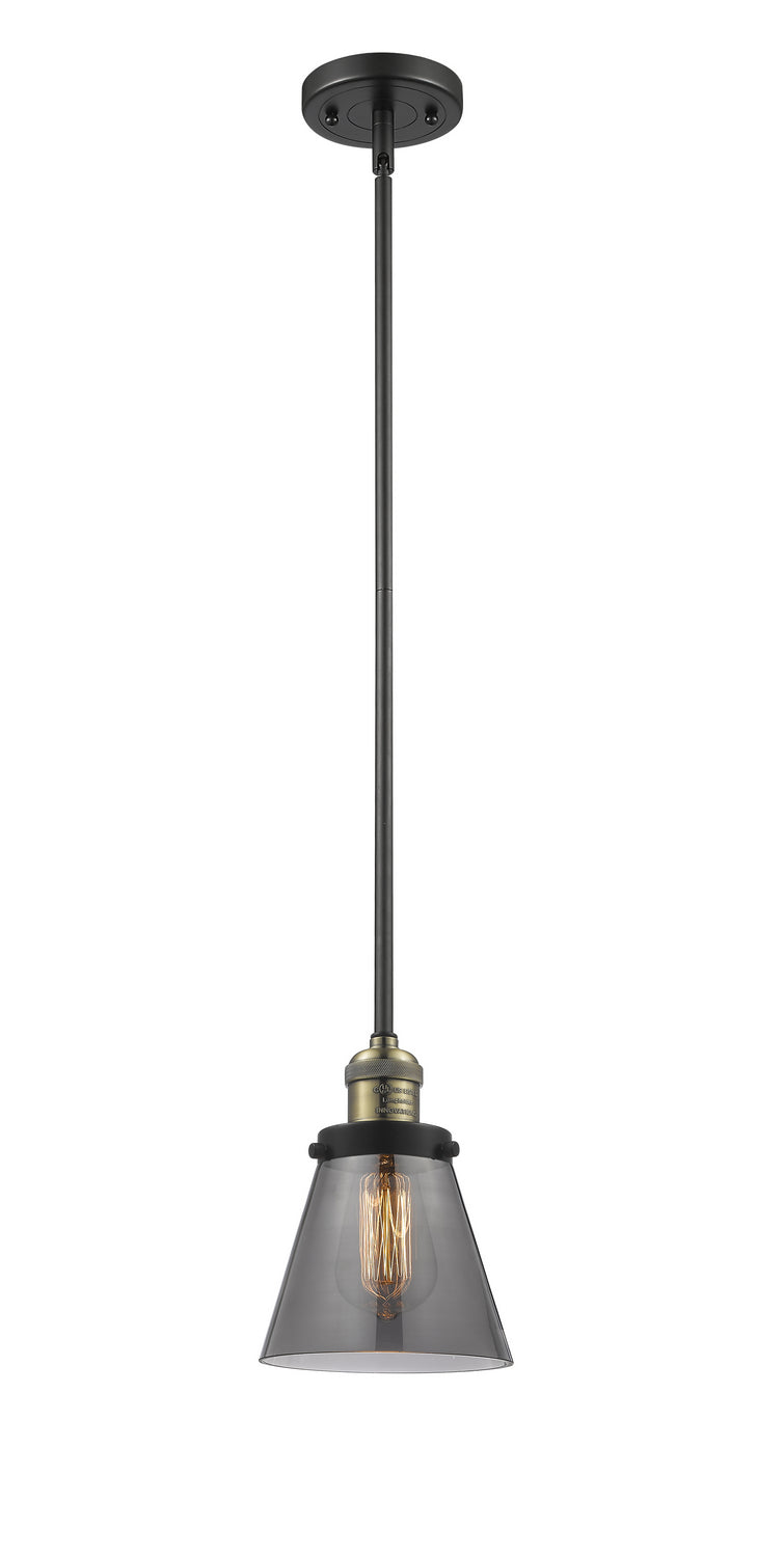 Innovations 201S-BAB-G63 One Light Mini Pendant, Black Antique Brass