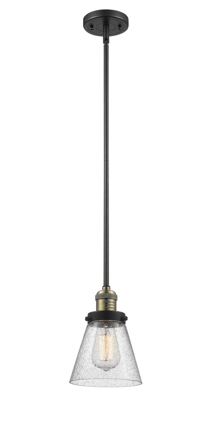 Innovations 201S-BAB-G64 One Light Mini Pendant, Black Antique Brass