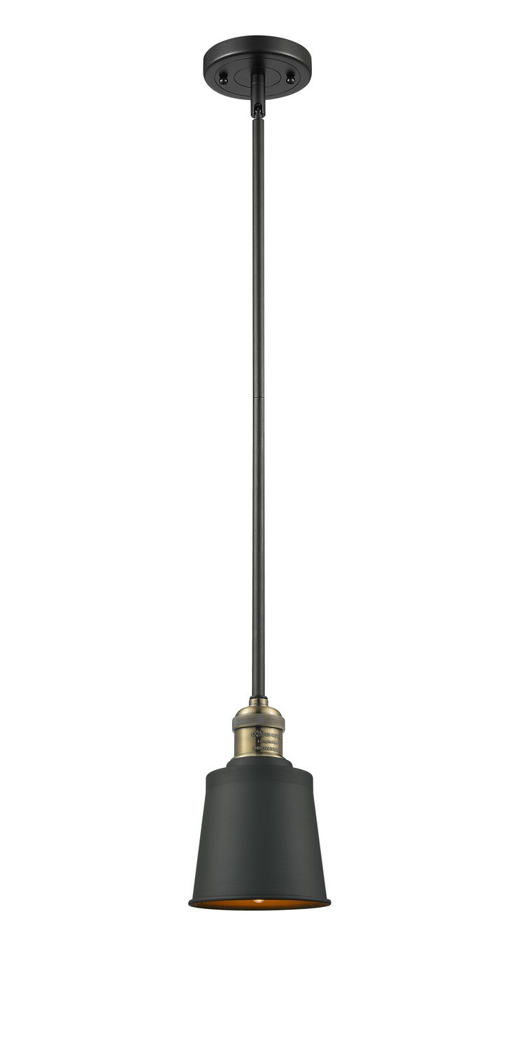 Innovations 201S-BAB-M9-AB One Light Mini Pendant, Black Antique Brass