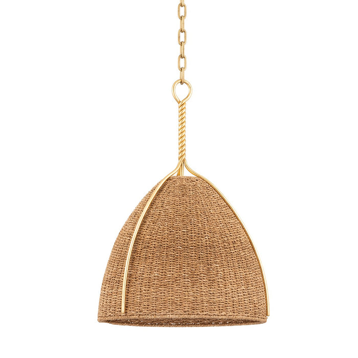 Hudson Valley 1718-VGL One Light Pendant, Vintage Gold Leaf