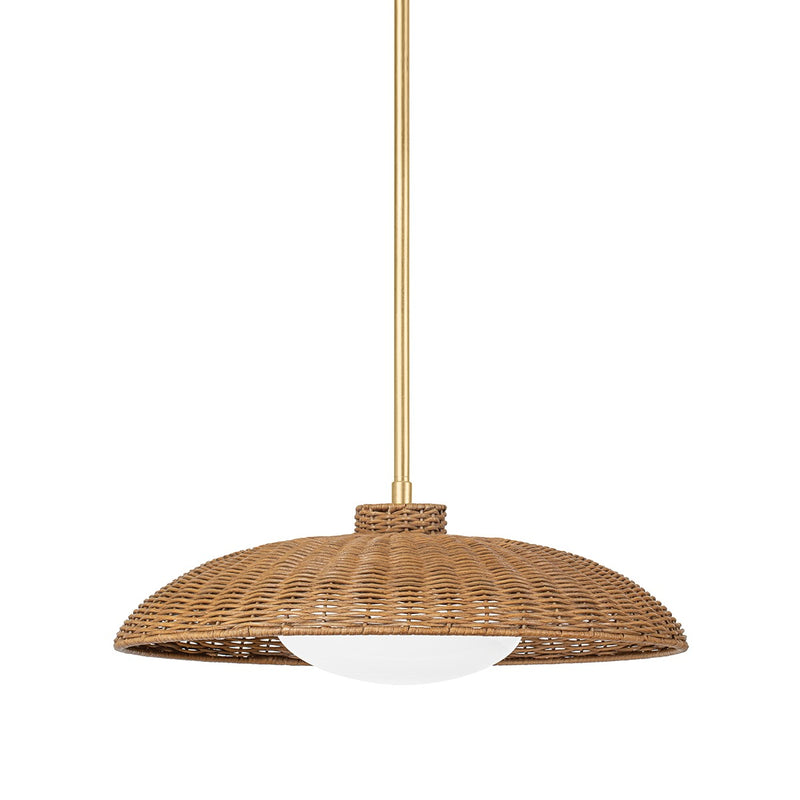 Hudson Valley 1923-VGL One Light Pendant, Vintage Gold Leaf
