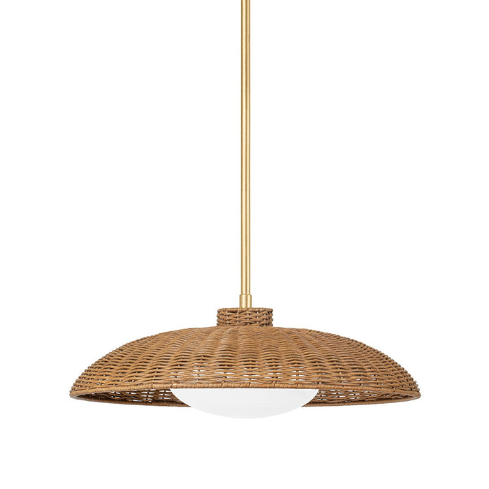 Hudson Valley 1923-VGL One Light Pendant, Vintage Gold Leaf