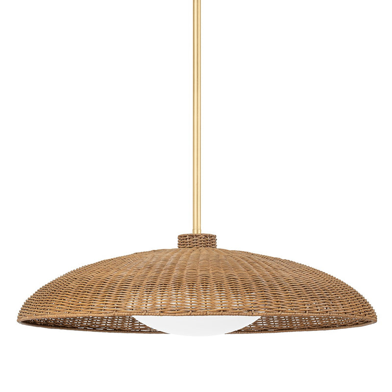 Hudson Valley 1933-VGL One Light Pendant, Vintage Gold Leaf