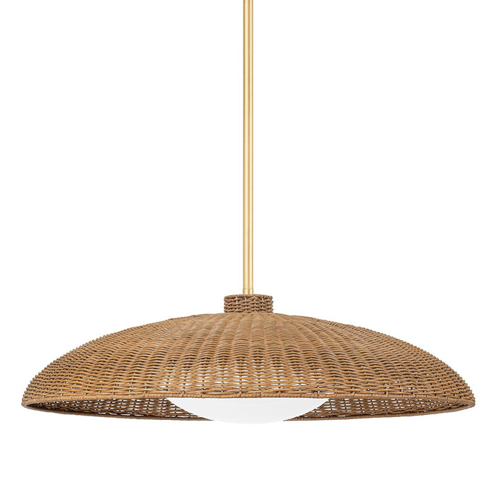Hudson Valley 1933-VGL One Light Pendant, Vintage Gold Leaf