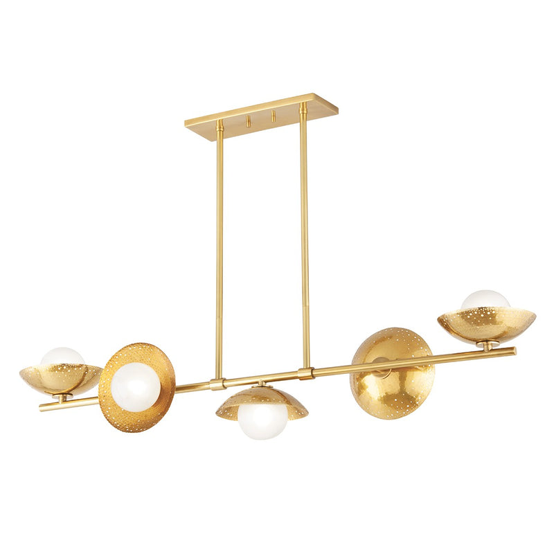 Hudson Valley 5355-AGB LED Island Pendant, Aged Brass
