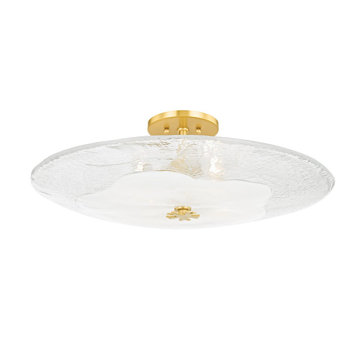 Hudson Valley KBS1742504L-AGB Four Light Semi Flush Mount, Aged Brass