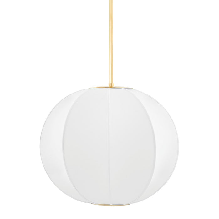 Hudson Valley KBS1744701S-AGB One Light Pendant, Aged Brass