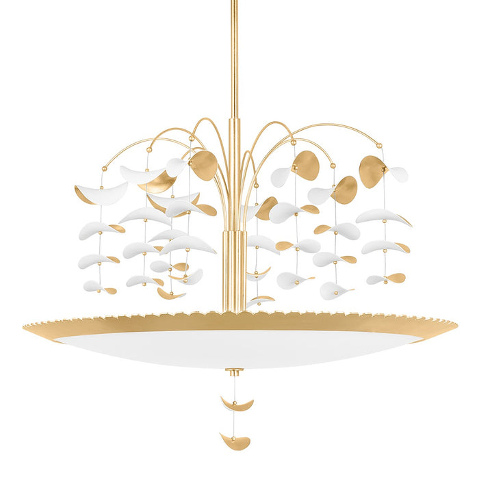 Hudson Valley KBS1747808-GL/SWH Eight Light Chandelier, Gold Leaf/Soft White Combo