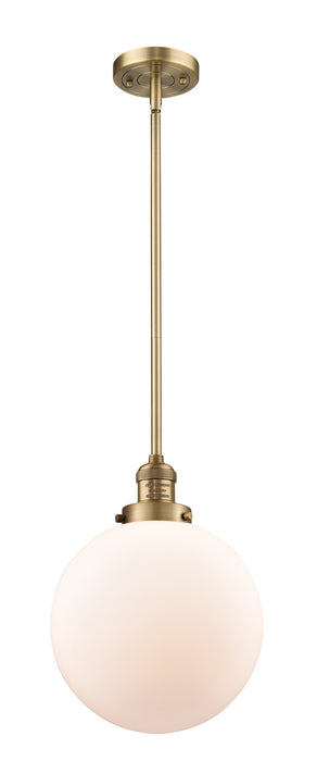 Innovations 201S-BB-G201-10 One Light Mini Pendant, Brushed Brass