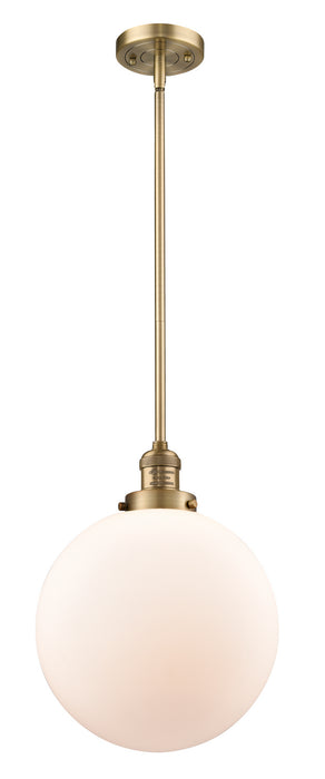 Innovations 201S-BB-G201-12 One Light Mini Pendant, Brushed Brass