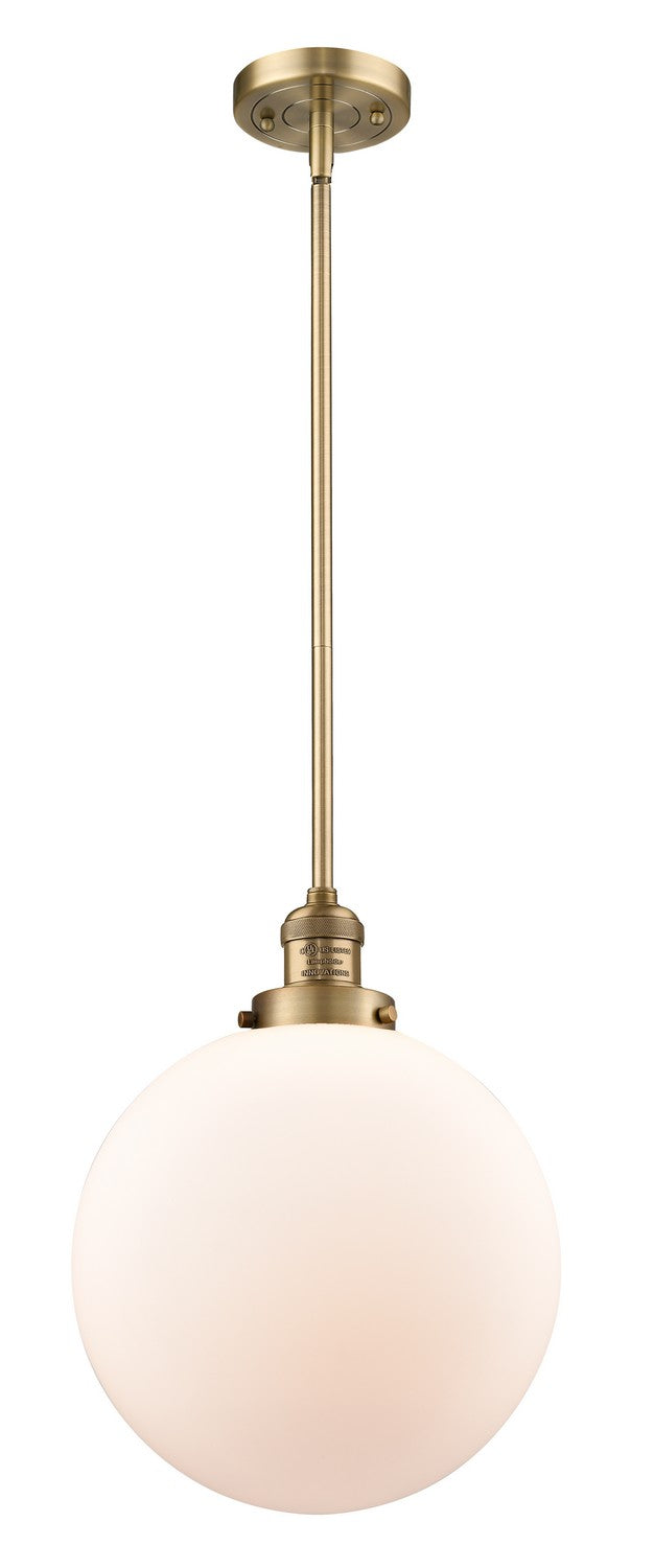Innovations 201S-BB-G201-12-LED LED Mini Pendant, Brushed Brass
