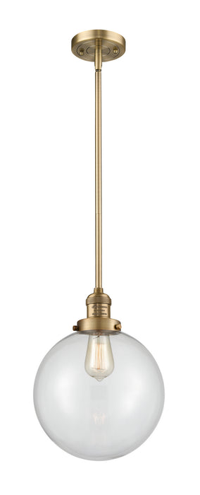Innovations 201S-BB-G202-10 One Light Mini Pendant, Brushed Brass