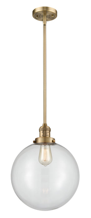 Innovations 201S-BB-G202-12 One Light Mini Pendant, Brushed Brass