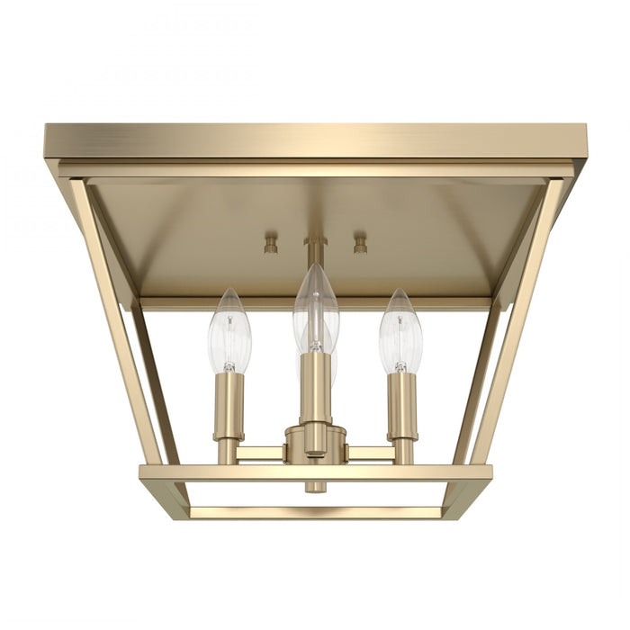 Hunter 19075 Four Light Flush Mount, Alturas Gold